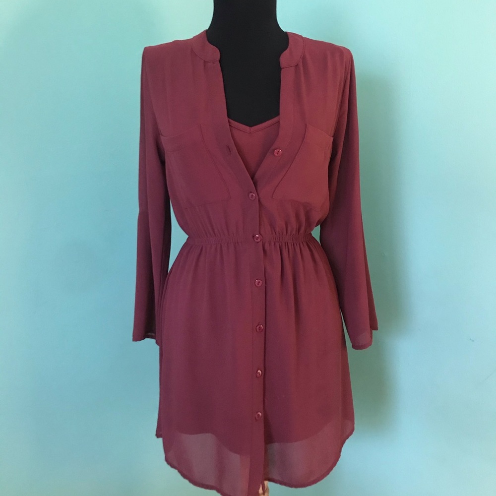 Burgundy dress